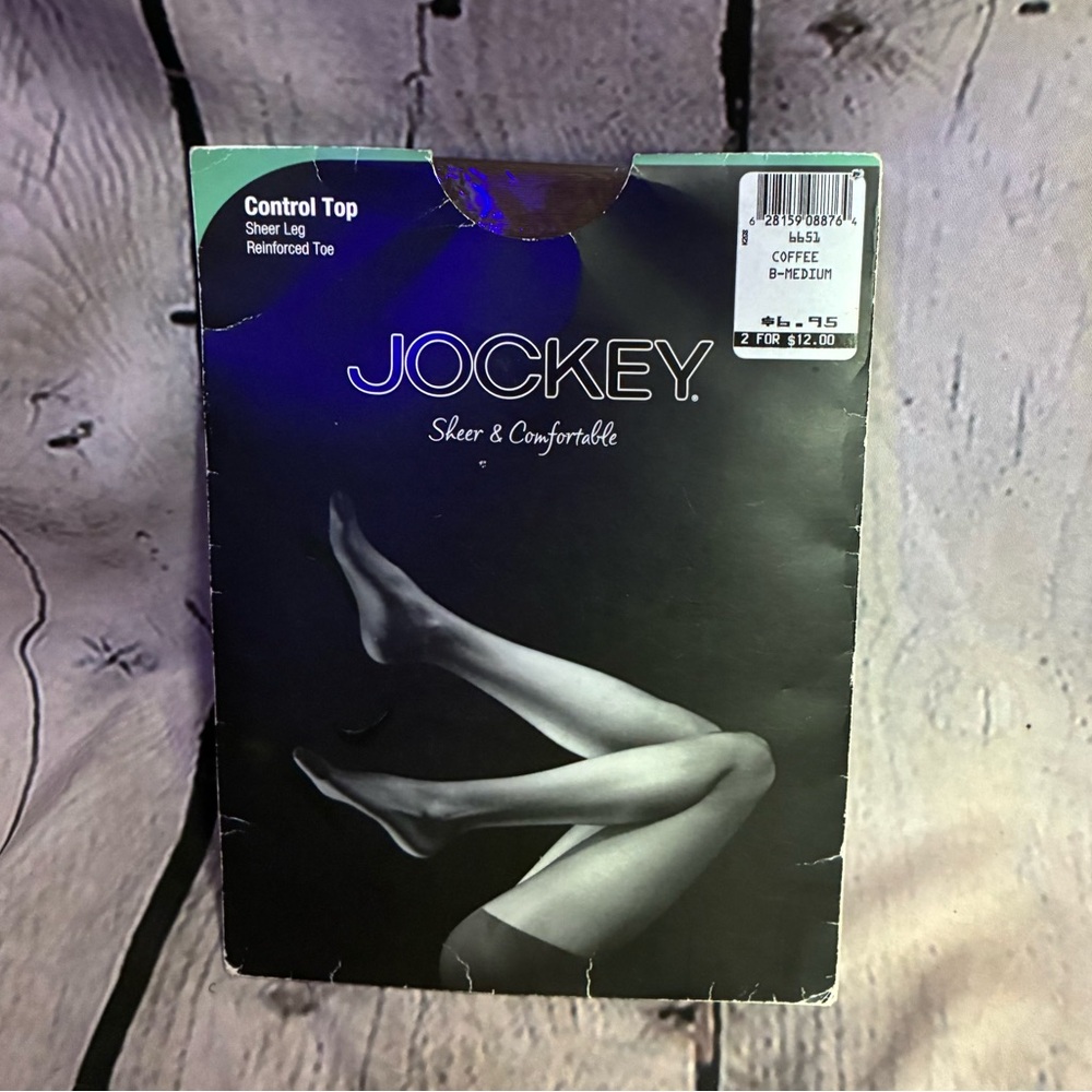 5/$20 VTG Jockey Sheer & Comfortable Control Top Pantyhose Tights Coffee Sz B M